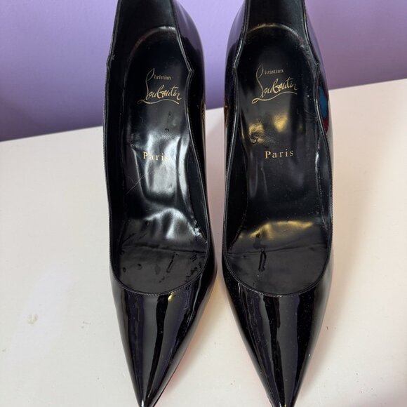 Christian Louboutin Lipchick Black Patent Leather Pumps - Picture 7 of 12